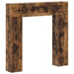 vidaXL Rám krbu Dymový dub 102 x 18 x 100,5 cm Kompozitné drevo – Obrázok 2
