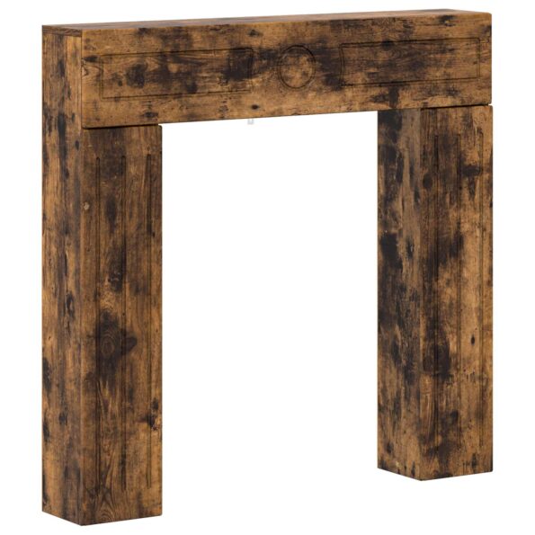 vidaXL Rám krbu Dymový dub 102 x 18 x 100,5 cm Kompozitné drevo – Obrázok 2