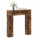 vidaXL Rám krbu Dymový dub 102 x 18 x 100,5 cm Kompozitné drevo – Obrázok 3