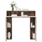vidaXL Rám krbu Dymový dub 102 x 18 x 100,5 cm Kompozitné drevo – Obrázok 4