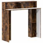 vidaXL Rám krbu Dymový dub 102 x 18 x 100,5 cm Kompozitné drevo – Obrázok 5