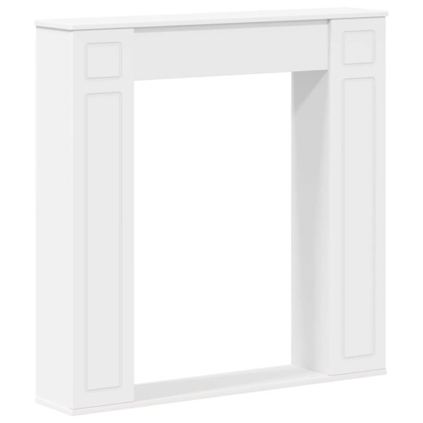 vidaXL Rám krbu Biela 100 x 20 x 100 cm Kompozitné drevo – Obrázok 2