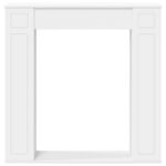 vidaXL Rám krbu Biela 100 x 20 x 100 cm Kompozitné drevo – Obrázok 4