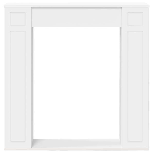 vidaXL Rám krbu Biela 100 x 20 x 100 cm Kompozitné drevo – Obrázok 4