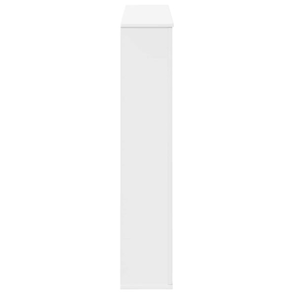 vidaXL Rám krbu Biela 100 x 20 x 100 cm Kompozitné drevo – Obrázok 5