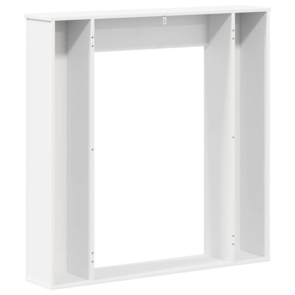 vidaXL Rám krbu Biela 100 x 20 x 100 cm Kompozitné drevo – Obrázok 6