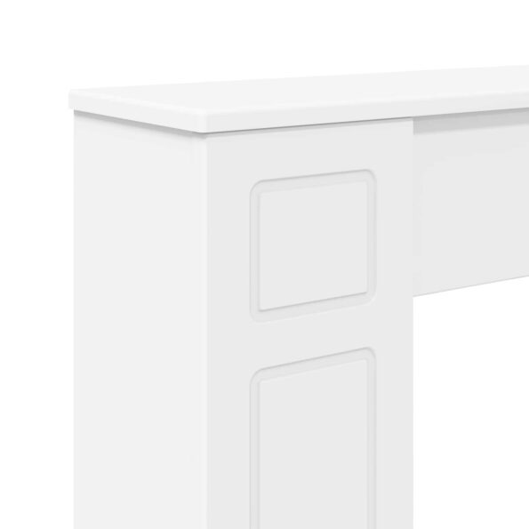vidaXL Rám krbu Biela 100 x 20 x 100 cm Kompozitné drevo – Obrázok 7
