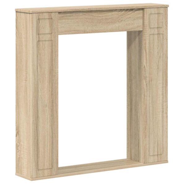 vidaXL Rám krbu Dub sonoma 100 x 20 x 100 cm Kompozitné drevo – Obrázok 2