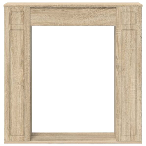 vidaXL Rám krbu Dub sonoma 100 x 20 x 100 cm Kompozitné drevo – Obrázok 4