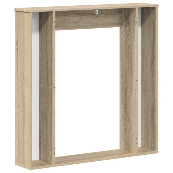 vidaXL Rám krbu Dub sonoma 100 x 20 x 100 cm Kompozitné drevo – Obrázok 6