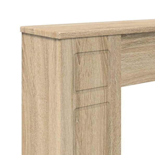 vidaXL Rám krbu Dub sonoma 100 x 20 x 100 cm Kompozitné drevo – Obrázok 7