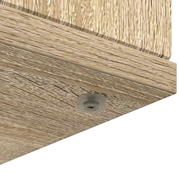 vidaXL Rám krbu Dub sonoma 100 x 20 x 100 cm Kompozitné drevo – Obrázok 8