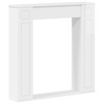 vidaXL Rám krbu Biela s vysokým leskom 100 x 20 x 100 cm – Obrázok 2