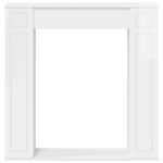 vidaXL Rám krbu Biela s vysokým leskom 100 x 20 x 100 cm – Obrázok 4