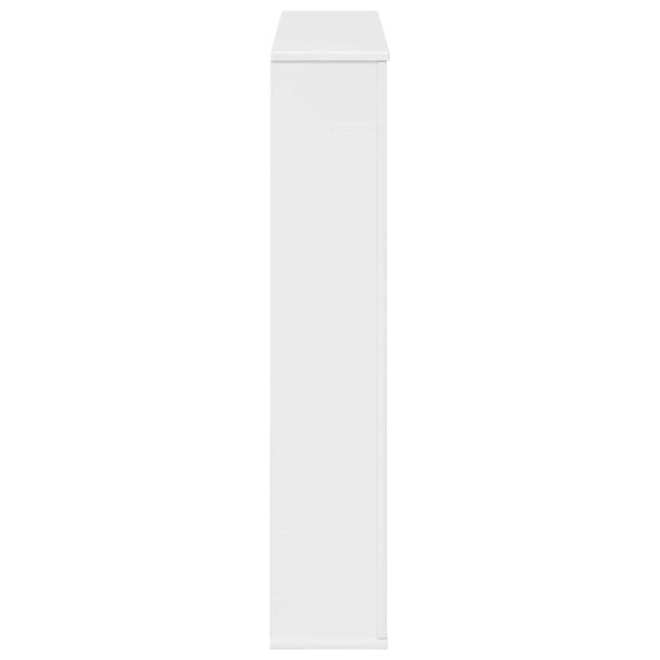 vidaXL Rám krbu Biela s vysokým leskom 100 x 20 x 100 cm – Obrázok 5