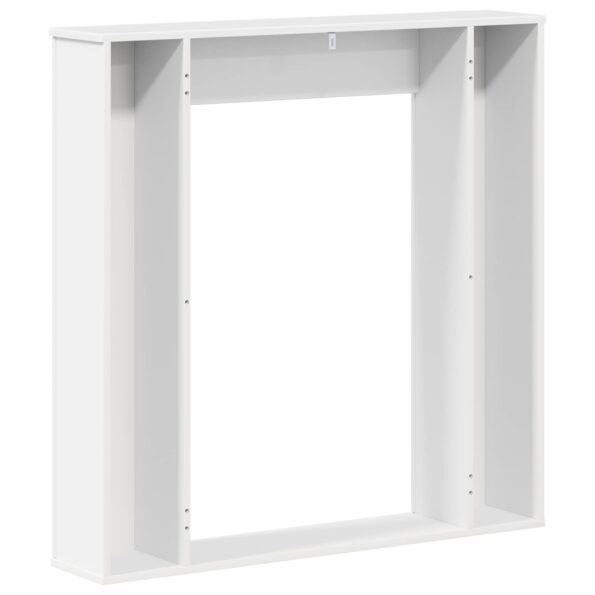 vidaXL Rám krbu Biela s vysokým leskom 100 x 20 x 100 cm – Obrázok 6