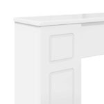 vidaXL Rám krbu Biela s vysokým leskom 100 x 20 x 100 cm – Obrázok 7