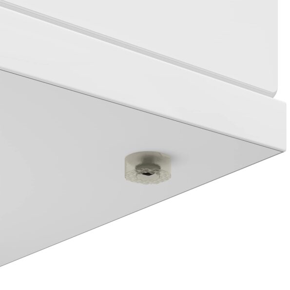 vidaXL Rám krbu Biela s vysokým leskom 100 x 20 x 100 cm – Obrázok 8
