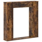 vidaXL Rám krbu Dymový dub 100 x 20 x 100 cm Kompozitné drevo – Obrázok 2