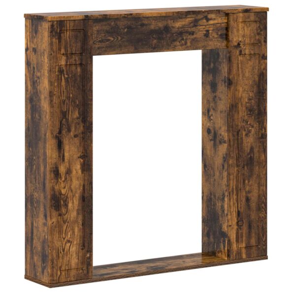 vidaXL Rám krbu Dymový dub 100 x 20 x 100 cm Kompozitné drevo – Obrázok 2