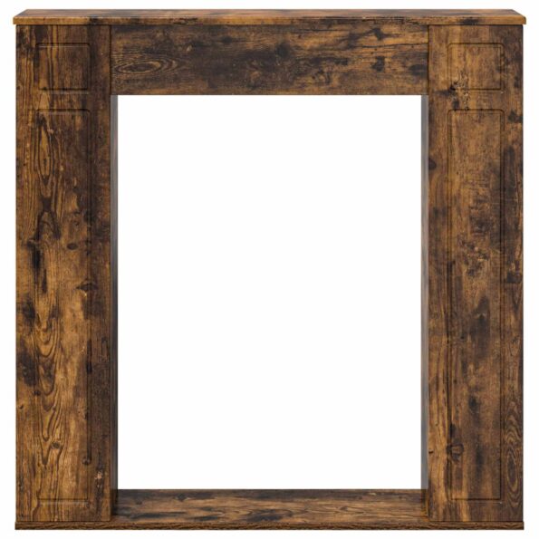 vidaXL Rám krbu Dymový dub 100 x 20 x 100 cm Kompozitné drevo – Obrázok 4