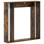 vidaXL Rám krbu Dymový dub 100 x 20 x 100 cm Kompozitné drevo – Obrázok 6