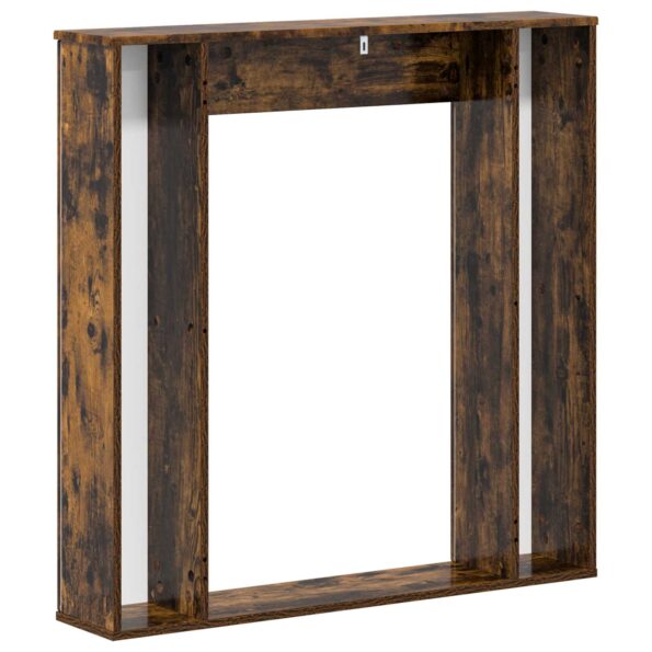 vidaXL Rám krbu Dymový dub 100 x 20 x 100 cm Kompozitné drevo – Obrázok 6