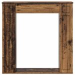 vidaXL Rám krbu Staré drevo 100 x 20 x 100 cm Kompozitné drevo – Obrázok 4