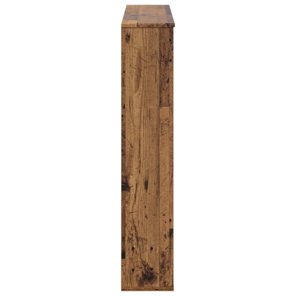 vidaXL Rám krbu Staré drevo 100 x 20 x 100 cm Kompozitné drevo – Obrázok 5