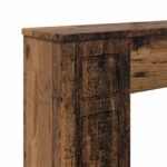 vidaXL Rám krbu Staré drevo 100 x 20 x 100 cm Kompozitné drevo – Obrázok 7