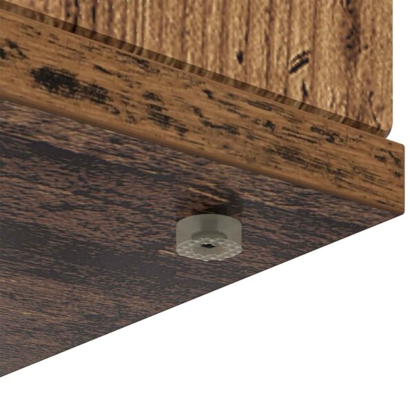 vidaXL Rám krbu Staré drevo 100 x 20 x 100 cm Kompozitné drevo – Obrázok 8
