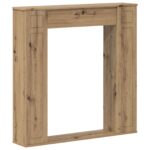 vidaXL Rám krbu Dub artisan 100 x 20 x 100 cm Kompozitné drevo – Obrázok 2