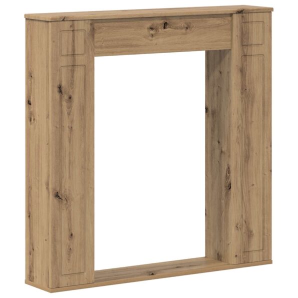 vidaXL Rám krbu Dub artisan 100 x 20 x 100 cm Kompozitné drevo – Obrázok 2