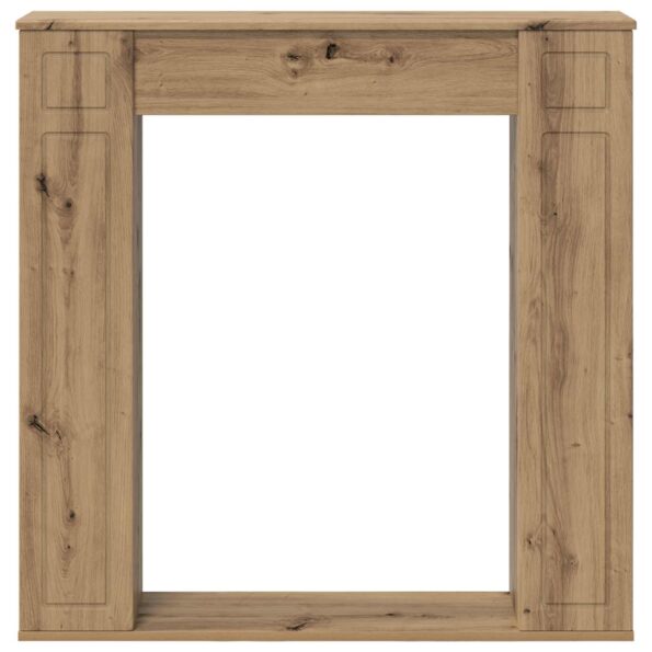vidaXL Rám krbu Dub artisan 100 x 20 x 100 cm Kompozitné drevo – Obrázok 4