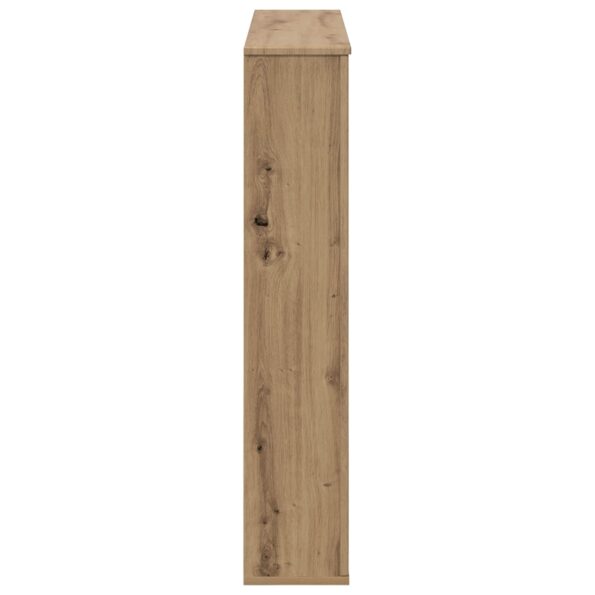 vidaXL Rám krbu Dub artisan 100 x 20 x 100 cm Kompozitné drevo – Obrázok 5
