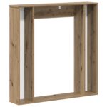 vidaXL Rám krbu Dub artisan 100 x 20 x 100 cm Kompozitné drevo – Obrázok 6