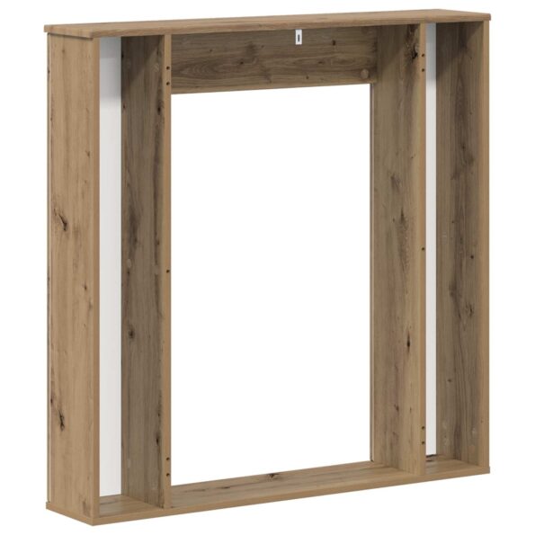 vidaXL Rám krbu Dub artisan 100 x 20 x 100 cm Kompozitné drevo – Obrázok 6