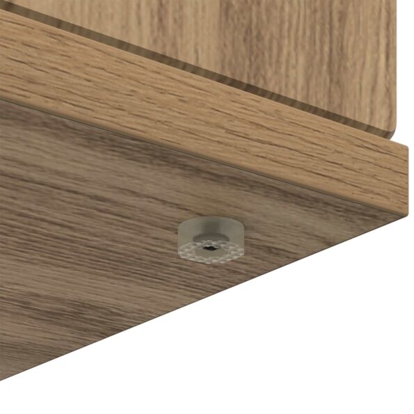 vidaXL Rám krbu Dub artisan 100 x 20 x 100 cm Kompozitné drevo – Obrázok 8