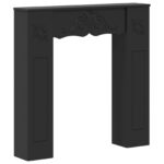 vidaXL Rám krbu Čierna 102 x 20 x 102 cm Kompozitné drevo – Obrázok 2