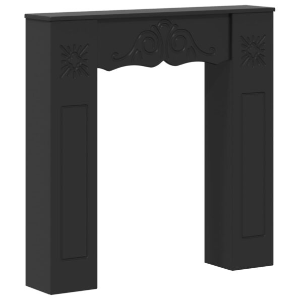 vidaXL Rám krbu Čierna 102 x 20 x 102 cm Kompozitné drevo – Obrázok 2