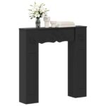 vidaXL Rám krbu Čierna 102 x 20 x 102 cm Kompozitné drevo – Obrázok 3