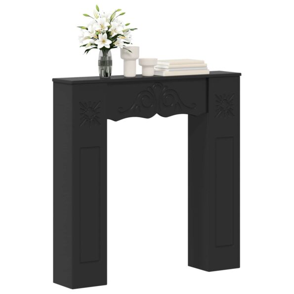 vidaXL Rám krbu Čierna 102 x 20 x 102 cm Kompozitné drevo – Obrázok 3