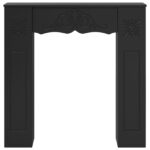 vidaXL Rám krbu Čierna 102 x 20 x 102 cm Kompozitné drevo – Obrázok 4