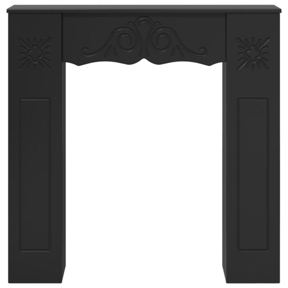 vidaXL Rám krbu Čierna 102 x 20 x 102 cm Kompozitné drevo – Obrázok 4
