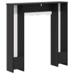 vidaXL Rám krbu Čierna 102 x 20 x 102 cm Kompozitné drevo – Obrázok 6