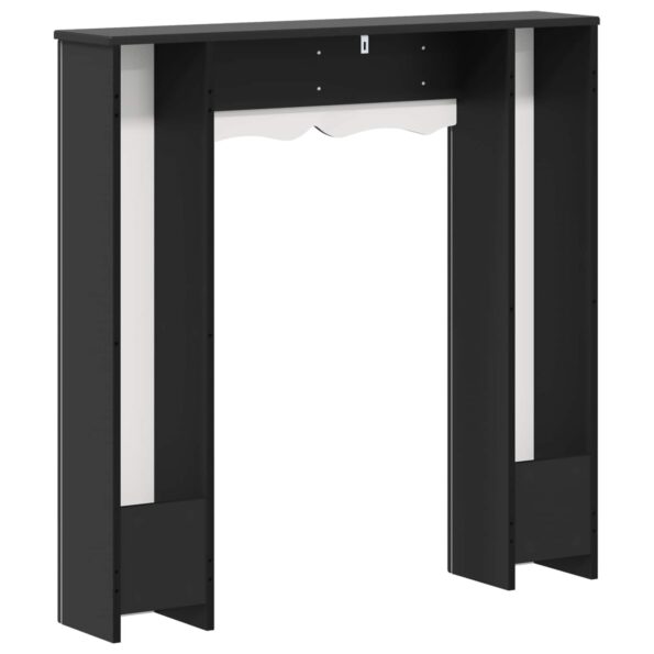 vidaXL Rám krbu Čierna 102 x 20 x 102 cm Kompozitné drevo – Obrázok 6