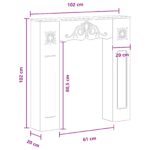 vidaXL Rám krbu Čierna 102 x 20 x 102 cm Kompozitné drevo – Obrázok 9