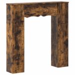 vidaXL Rám krbu Dymový dub 102 x 20 x 102 cm Kompozitné drevo – Obrázok 2