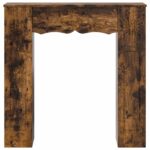 vidaXL Rám krbu Dymový dub 102 x 20 x 102 cm Kompozitné drevo – Obrázok 4