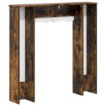 vidaXL Rám krbu Dymový dub 102 x 20 x 102 cm Kompozitné drevo – Obrázok 6